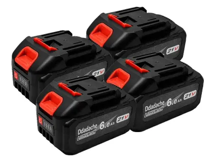 Produktbild von Wiederaufladbare Batterie, 6,0Ah Kapazität, Vielseitige Kompatibilität, 21V6.0-4PCS Batterie