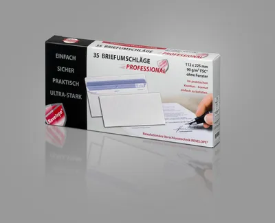 Produktbild von MAILmedia Briefumschlag REVELOPE 112 x 225 mm ohne Fenster