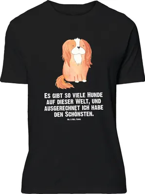 Produktbild von Mr. & Mrs. Panda Größe XL T-Shirt Hund Cavalier King Charles Spaniel - Schwarz - Geschenk, Spruch, Sprüche, mit, Bester, Tshirt, Shirt