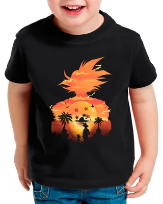 Produktbild von style3 Saiyajin Sunset Kinder T-Shirt super dragon saiyan z gt