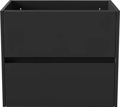 Produktbild von Belvit Waschbeckenschrank Drava, verschiedene Größen & Farben mit 2 grifflosen Softclose Schubladen, Wandmontage-Unterschrank, mit Montagematerial