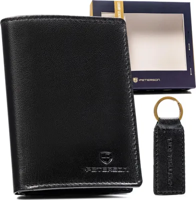 Produktbild von Peterson Geschenkset für Männer mit Brieftasche und Schlüsselanhänger Farmingdurn schwarz One size