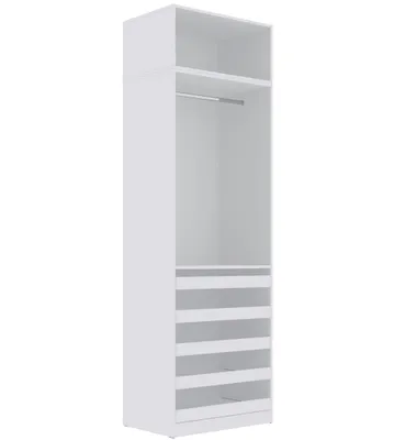 Produktbild von Marmex TRES 08/N Weiß Kleiderschrank mit Aufsatz 75x246x51 cm