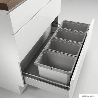 Produktbild von Naber, Cox Box 1T 900-4 N40. Abfallsammler, mit Biodeckel, hellgrau - Mülleimer