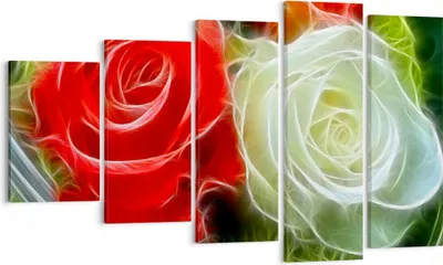 Produktbild von Bild auf Leinwand - Leinwandbild - Blumen Blumenstrauß Rose - 100x60cm - Wand Bild - Wanddeko - Leinwanddruck - Bilder - Kunstdruck - Wanddekoration - Leinwand bilder - Wandkunst - EG100x60-0336