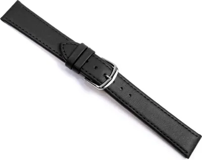 Produktbild von Elegance Ersatzband Uhrenarmband Kalbsleder schwarz Matt 20974S, Stegbreite:16mm