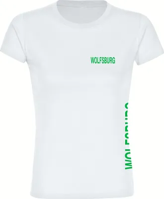 Produktbild von multifanshop Damen T-Shirt - Wolfsburg - Brust & Seite, weiß, Größe S