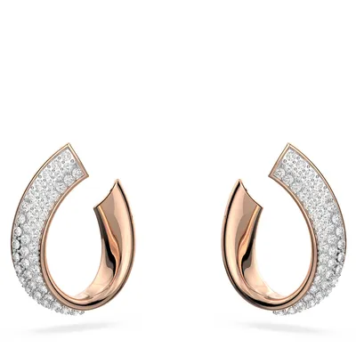 Productafbeelding van Swarovski Exist creolen, rosévergulde oorbellen met roze Swarovski-kristallen