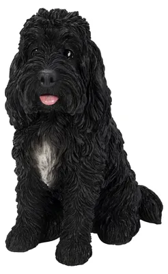 Image de Figurine décorative, cockapoo assis, noir