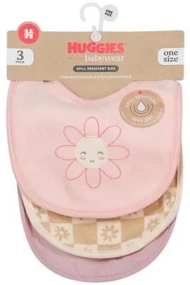 Zdjęcie produktu dla Huggies Clothes Nu8191 Śliniak 3 sztuki Różowy Dzieci Różowy Jeden rozmiar