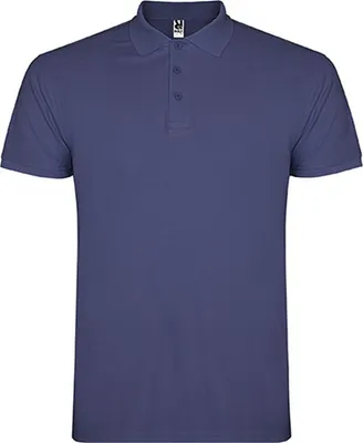 Immagine prodotto di Roly PO6638 | Polo Star da uomo, Piqué - Colore: Denim Blue 86 - Taglia: L