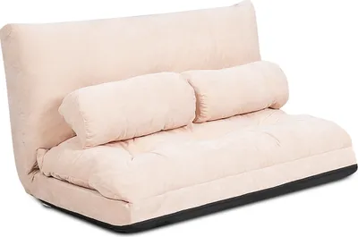 Produktbild von Costway Bodensofa 3-in-1 Schlafsofa, beige, mit verstellbarer Rückenlehne und 2 Lendenkissen, Metall, Kordsamt, Schaumstoff, 180 x 98 x 18 cm, waschbar, 150 kg