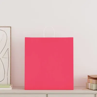Immagine prodotto di vidaXL Sacchetti di carta 250 pezzi con manici Rosa 45x17x48 cm