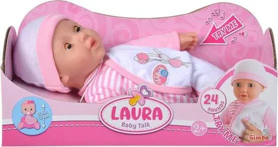 Productafbeelding van Pratende Babypop met Zachte Lichaam en Slapende Ogen - 30 cm - Meer dan 24 Geluiden