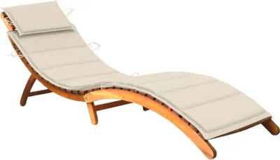 Produktbild von Maison Exclusive - Sonnenliege mit Auflage Akazie Massivholz
