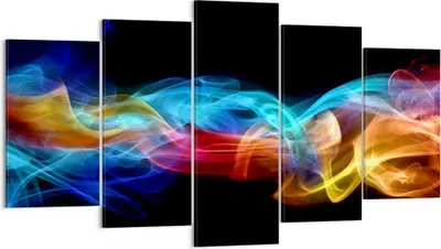 Produktbild von Bild auf Leinwand - Leinwandbild - Abstrakt luft bunt figur - 160x85cm - Wand Bild - Wanddeko - Leinwanddruck - Bilder - Kunstdruck - Wanddekoration - Leinwand bilder - Wandkunst - EA160x85-2171