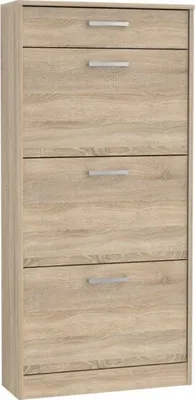 Produktbild von Furniture24 Schuschrank NIKO NIKD311, Schukommode, Schukipper mit 3 Klappen Sonoma Eiche
