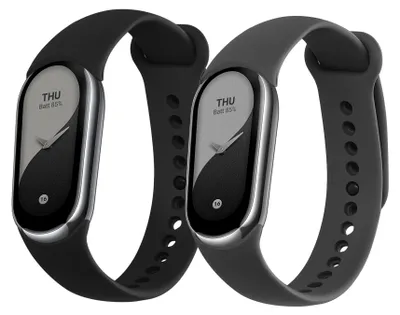 Produktbild von kwmobile 2x Uhrenarmband für Xiaomi Mi Band 10 / Mi Band 9 / 8 Armband - Fitnesstracker Band Set aus TPU Silikon - Ersatzarmband Smartwatch - Schwarz