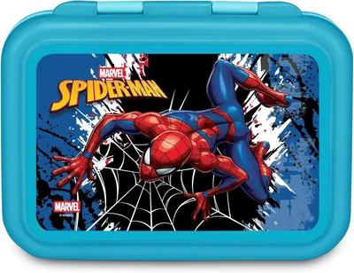 Image de Couvercle De Boîte À Déjeuner Spiderman, Couleur Bleue