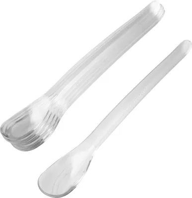 Produktbild von Fackelmann Eilöffel, Kaviarlöffel aus Kunststoff, Dessertlöffel (Farbe: Transparent), Menge: 6 Stück