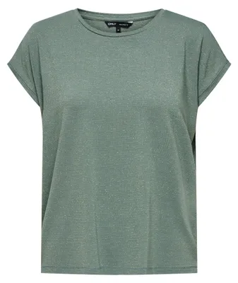 Produktbild von ONLY Modisches T-Shirt mit Glitzer Naht Rundhals Größe: XL