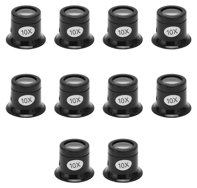 Image de 10PCS 10X Loupe d'horloger Lentille optique professionnelle Oculaire portable pour bijoutiers Réparation de montres Image Bijoux