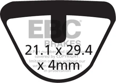 Zdjęcie produktu dla CFA285 - Klocki hamulcowe rowerowe (organiczne) EBC Brakes