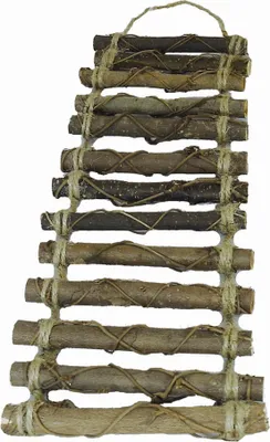 Produktbild von Elmato 10366 Natur-Strickleiter Nagerbrücke Stufe Treppe Nager, Zubehör Käfig 60×15 cm
