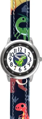 Obrázek produktu pro CLOCKODILE Svítící modré chlapecké dětské hodinky DINOSAUŘI