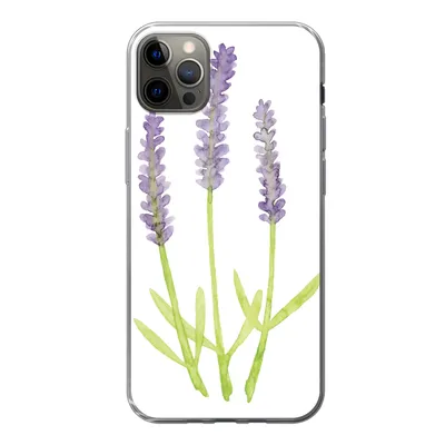 Produktbild von MuchoWow® Handyhülle Schutzhülle Hülle für iPhone 13 Pro Max Lavendel - Aquarell - Pflanzen Silikon Softcase Handy Hülle - Mobiltelefon