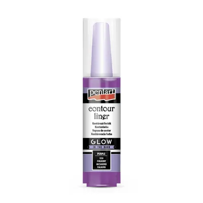 Image de PENTART peinture de contour phosphorescente 20ml violet