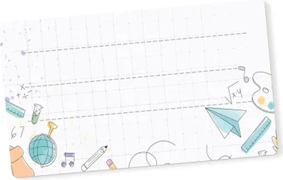 Produktbild von itenga 40x Buchetiketten Heftetiketten Schuletiketten 9x4,5cm Doodles bunt Schulanfang