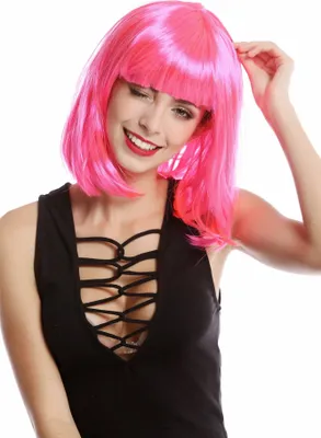 Produktbild von WIG ME UP Perücke Longbob glatt Pony Pink 0073-3-PC5