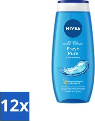 Produktbild von NIVEA - Duschgel - Fresh Purity - Erfrischende Haut - 250 ml - Vorteilspack - 12 Stücke