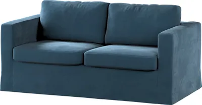 Produktbild von Dekoria Bezug für Karlstad 2-Sitzer Sofa nicht ausklappbar, lang, blau, Sofahusse, Karlstad 2-Sitzer