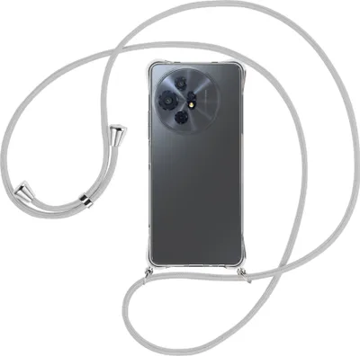 Produktbild von Handykette Backcover-Schutzhülle mit Band (Metall silberfarben) für TCL 50 XL Nxtpaper 5G - silbergrau