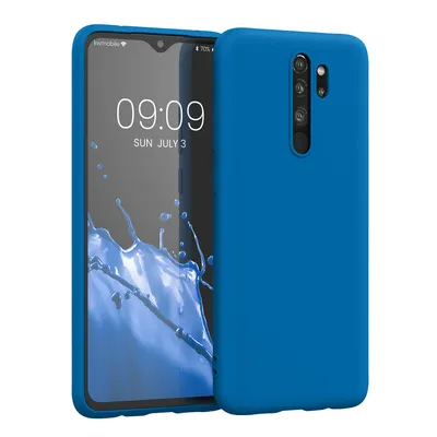 Produktbild von kwmobile Hülle kompatibel mit Xiaomi Redmi Note 8 Pro Hülle - weiches TPU Silikon Case - Cover geeignet für kabelloses Laden - Blue Reef
