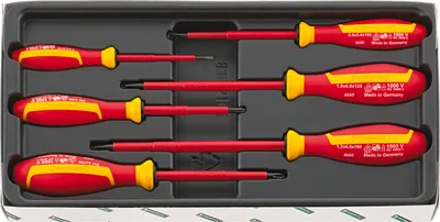 Produktbild von STAHLWILLE VDE-Schraubendreher-Satz DRALL+ Modell4695 VDE  6 St.