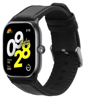 Produktbild von kwmobile Leder Uhrenarmband für Xiaomi Redmi Watch 5 & 4 / Smart Band 8 Pro / Smart Band 9 Pro Armband - Ersatzarmband für Fitnesstracker mit