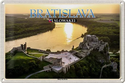 Produktbild von Blechschild Reise 30x20cm Bratislava Slowakei Burg von Devin