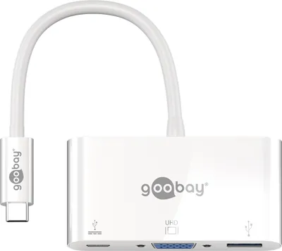 Produktbild von USB 3.2 Gen 1 Multiport-Hub, USB-C Stecker > USB-A + USB-C + VGA Buchse, USB-Hub