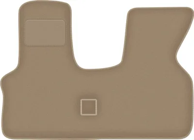 Produktbild von Fahrerfußmatte Velours beige passend für Volkswagen Transporter T4 (1992-2003, Lieferung) – mit Befestigungen – passgenau
