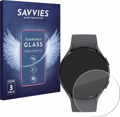 Produktbild von 3x Savvies Schutzglas für Samsung Galaxy Watch 5 (44mm) Displayschutz 9H Glas klar transparent