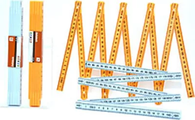 Obrázek produktu pro Skládací pravítko 2 m x 1,4 cm, plast, 2 různé barvy.