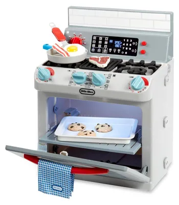 Image de Four jouet cuisinière - Interactif et réaliste - Avec lumières et sons - 11 accessoires - Pour enfants à partir de 2 ans