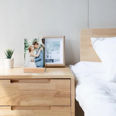 Produktbild von Holz-Kartenhalter - 20 Stück - 8 x 15 x 25 cm - Tischkartenhalter aus Holz - Fotohalter - Menü-Kartenhalter aus Holz - Postkartenständer - Kartenständer für Restaurants und Hochzeiten