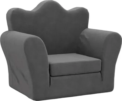 Immagine prodotto di Divano Letto per Bambini Antracite in Morbido Peluche