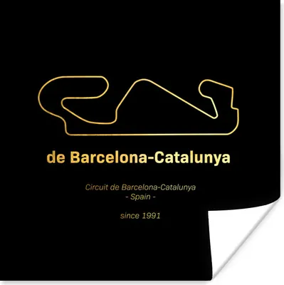 Produktbild von MuchoWow® Poster Formel 1 - Rennstrecke - Barcelona 75x75 cm - Wand Dekoration
