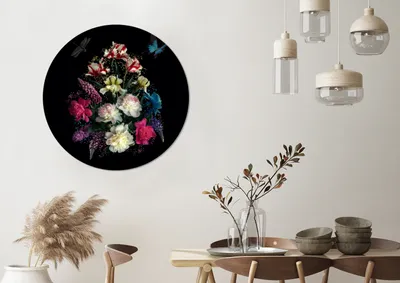 Produktbild von MuchoWow® - Mauerkreis - Wandbilder - Runde Bild - Bild aus Aluminium - Schlafzimmer - Wohnzimmerdekoration - Wand Dekoration