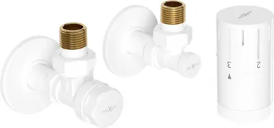 Obrázek produktu pro Mexen G05 termostatická sada úhlová se stínítkem R, bílá - W901-958-904-20